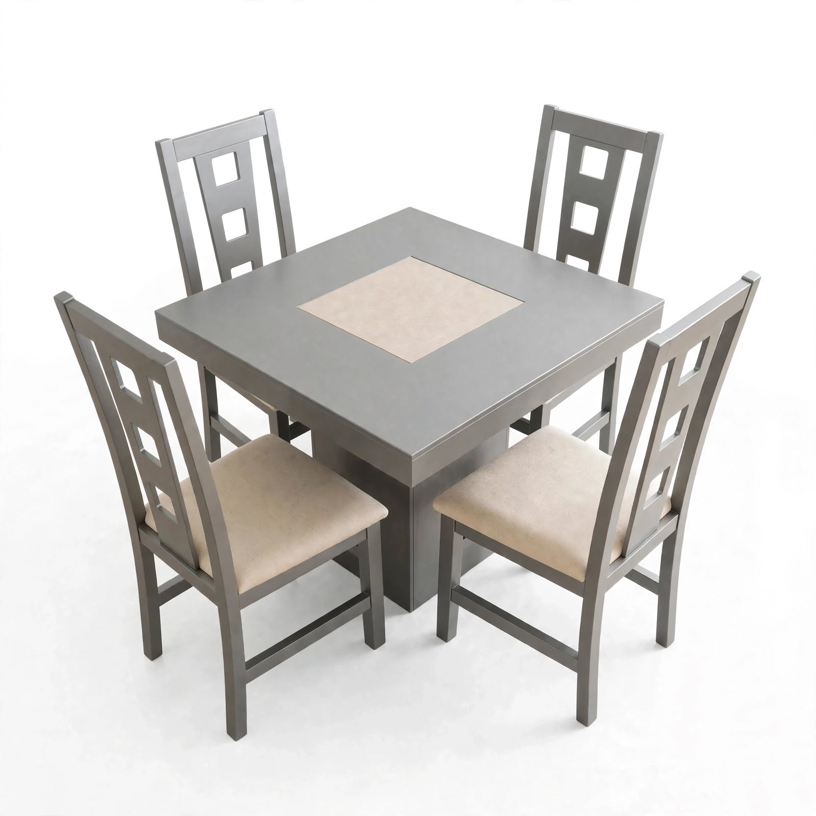 Comedor Mod. Andy 4 sillas gris