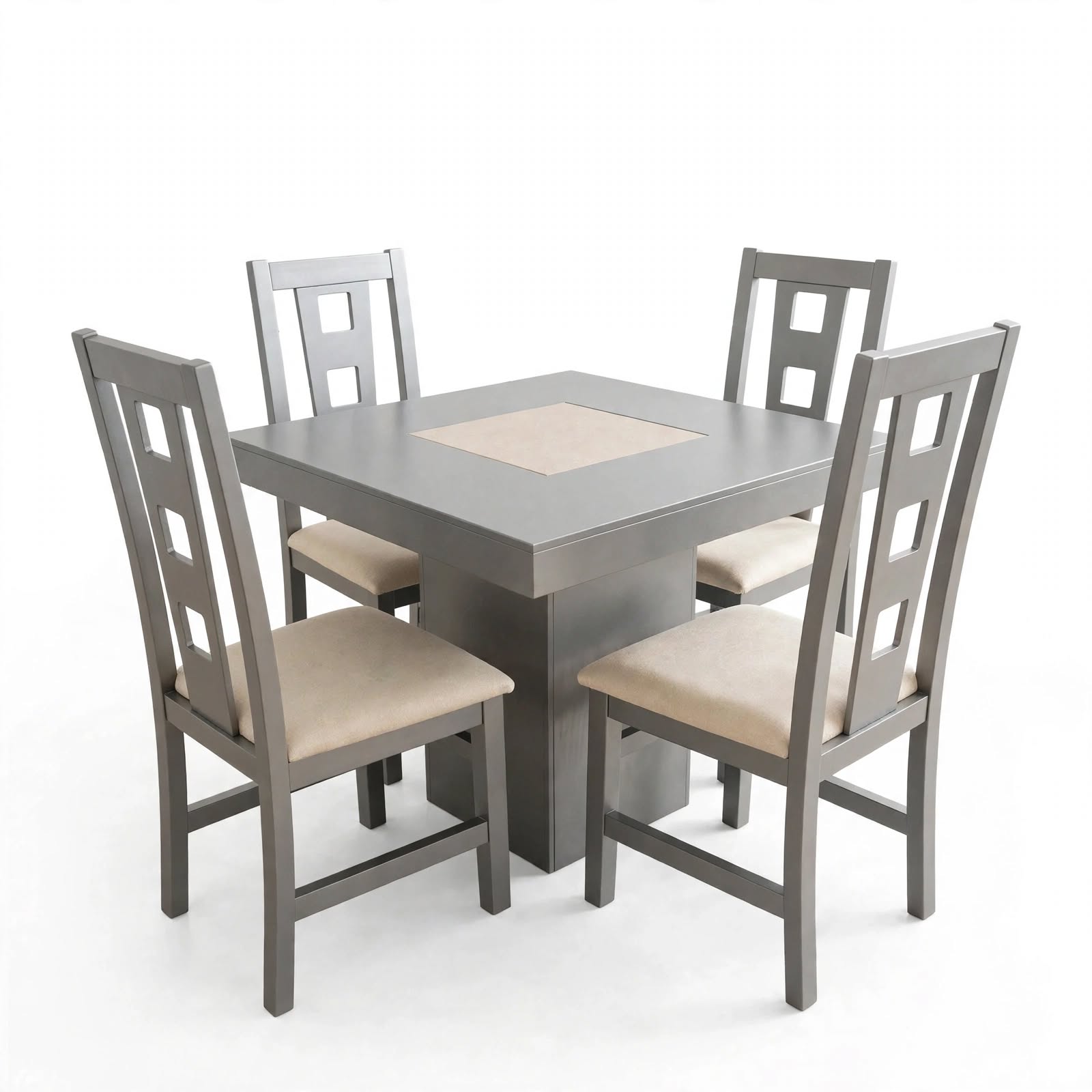 Comedor Mod. Andy 4 sillas gris