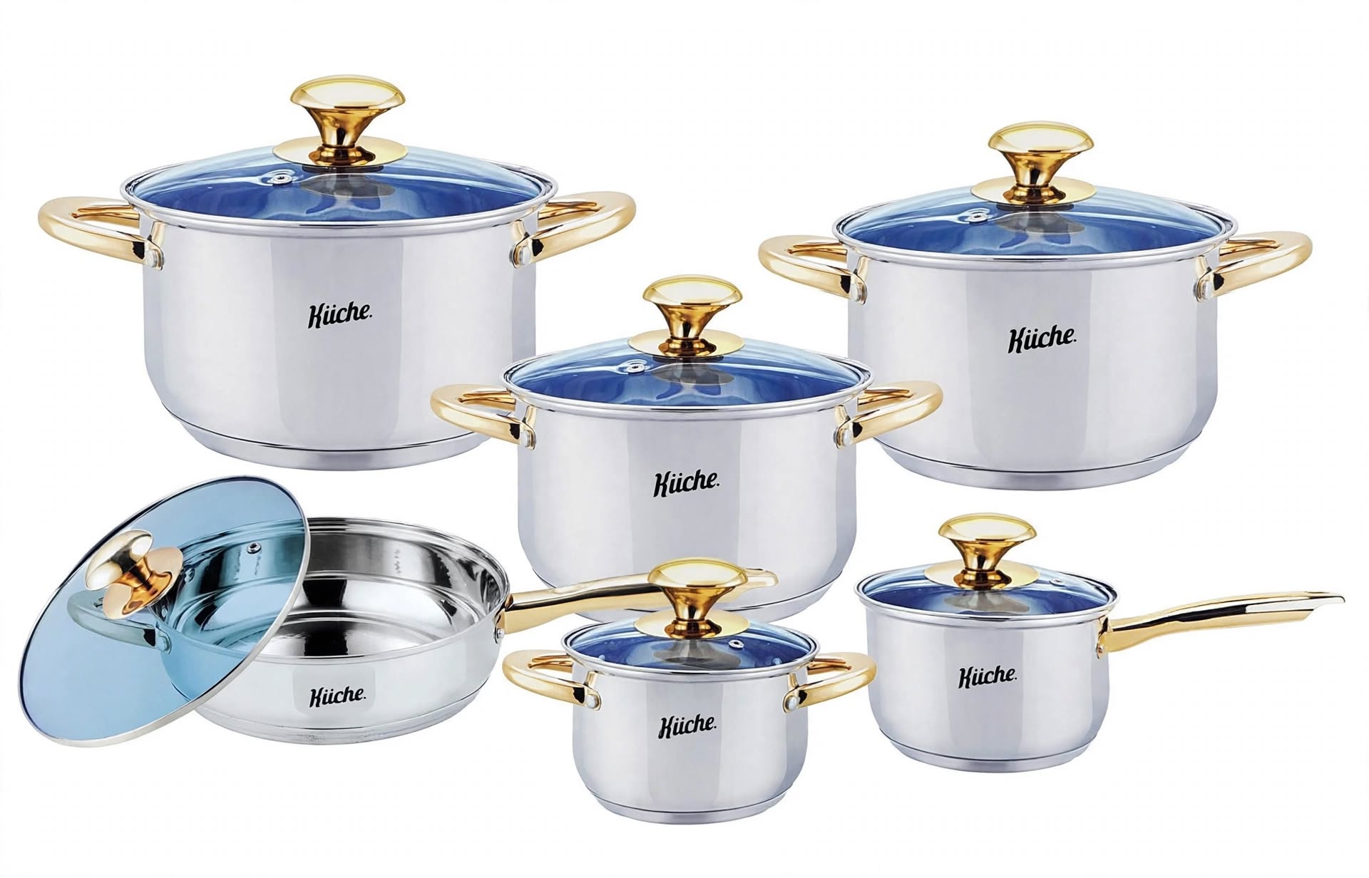 BATERIA KUCHE NORDICO 12 PZAS ACERO INOX