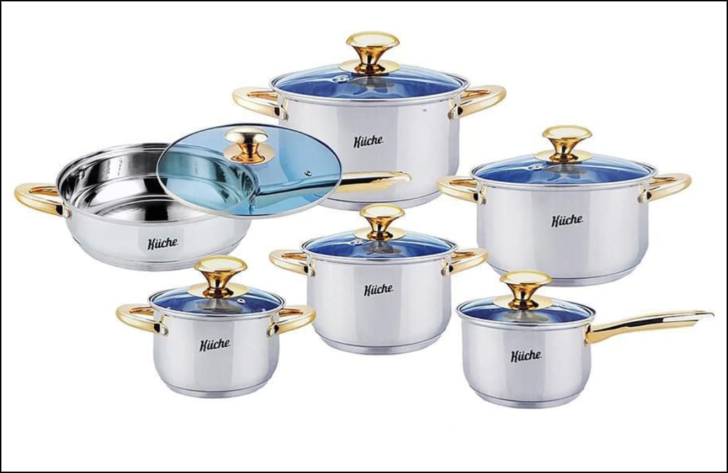 BATERIA KUCHE NORDICO 12 PZAS ACERO INOX